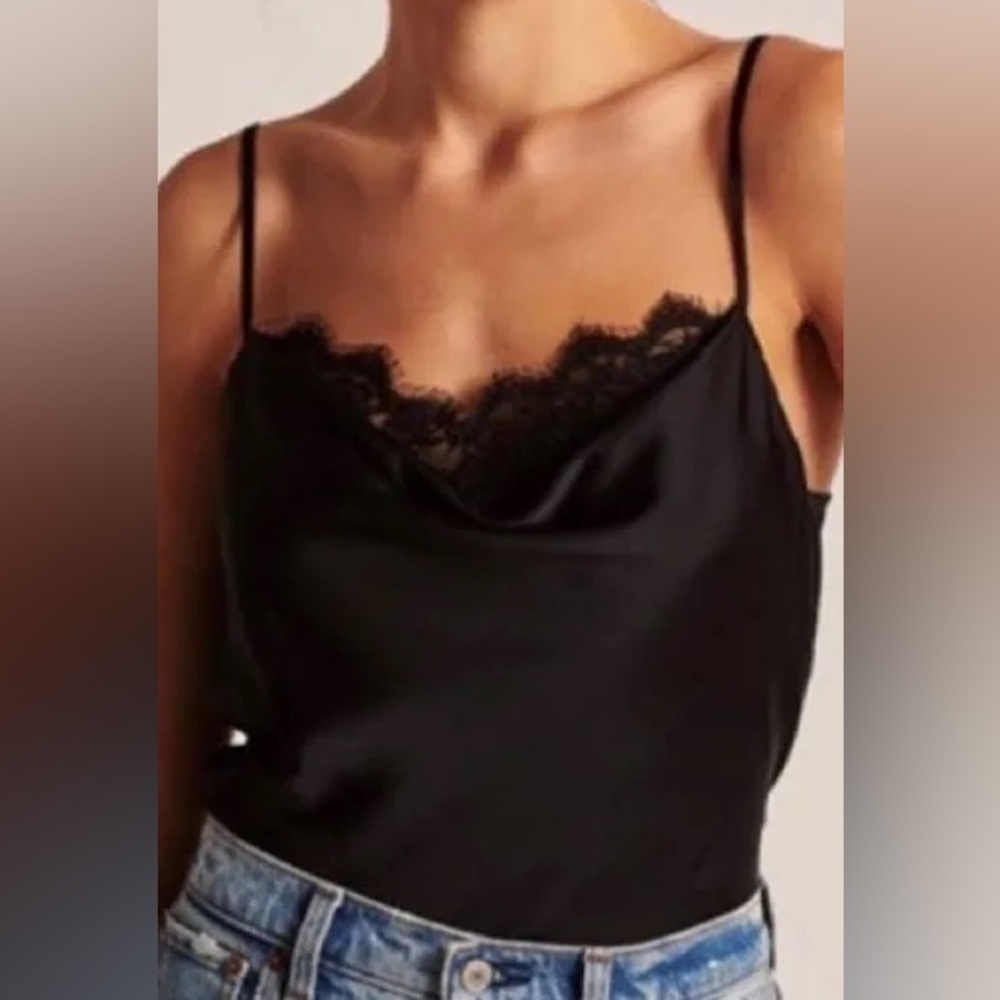 Abercrombie & Fitch Lace Cowl neck top, never worn (tags were removed)